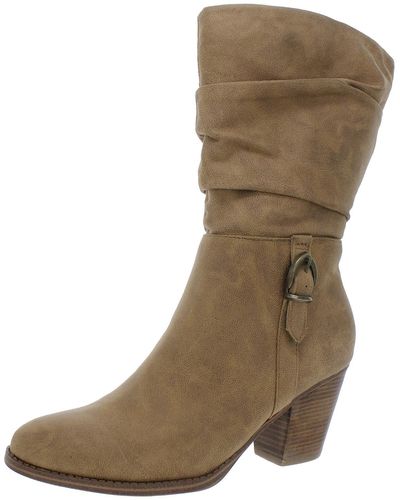 BareTraps Cheyenne Faux Suede Slouchy Mid-calf Boots - Brown