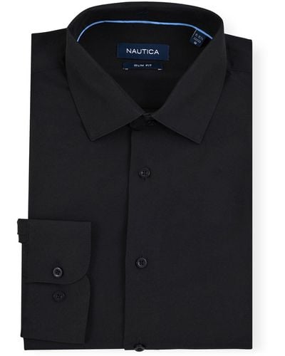 Nautica Wrinkle-resistant Dress Shirt - Black