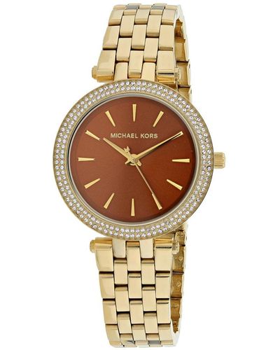 Michael Kors Ladies Watch Darci Mini Yellow Gold MK3365  Watches  Crystals