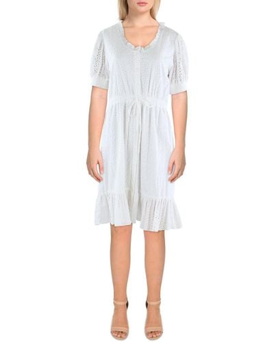 Nanette Lepore Cotton Above Knee Shirtdress - White
