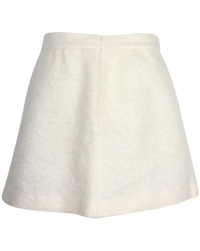 RED Valentino Bouclé Mini Skirt - White