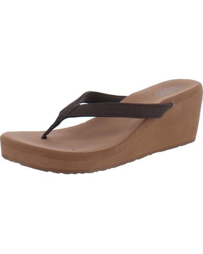 Flojos Olivia Casual Wedge Heel Wedge Sandals - Brown