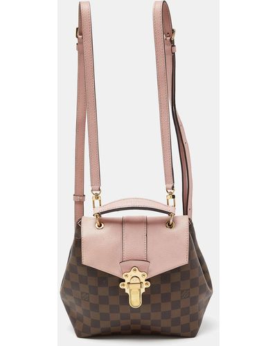 Louis Vuitton Magnolia Damier Ebene Canvas And Leather Clapton Backpack - Brown