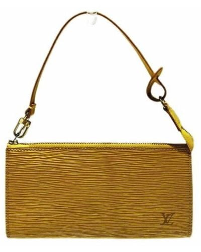 Louis Vuitton Pochette Accessoires Leather Clutch Bag (pre-owned) - Yellow