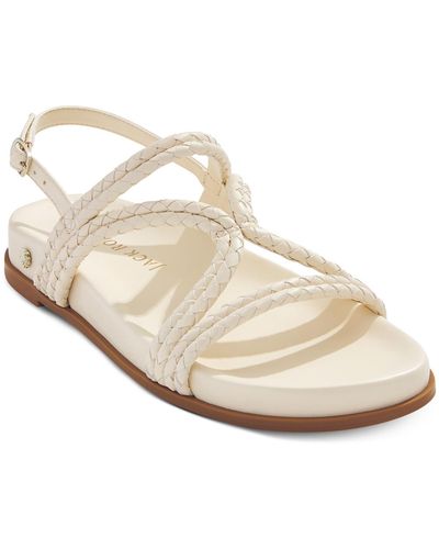 Jack Rogers Cove Faux Leather Braided Slingback Sandals - Natural