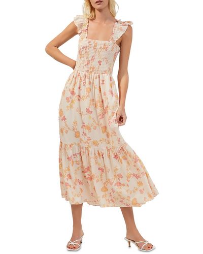 French Connection Diana Verona Floral Print Mid-calf Maxi Dress - Pink