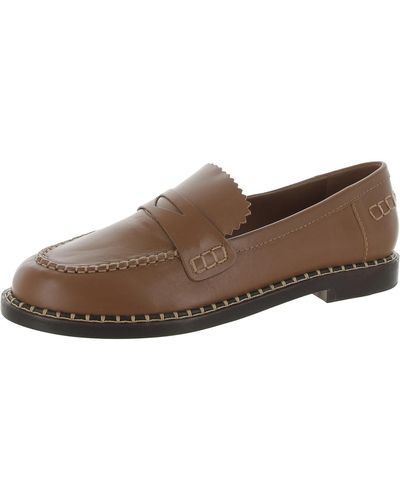 SCHUTZ SHOES Christie Leather Slip-on Loafers - Brown