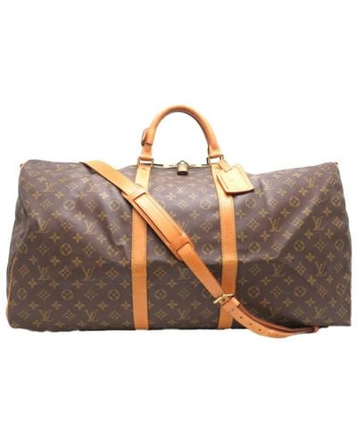 Louis Vuitton Keepall Bandoulière 60 Canvas Travel Bag (pre-owned) - Brown