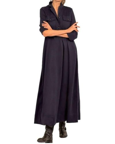 Gretchen Scott Ponte Alli Dress Long- Uptown Girl - Blue