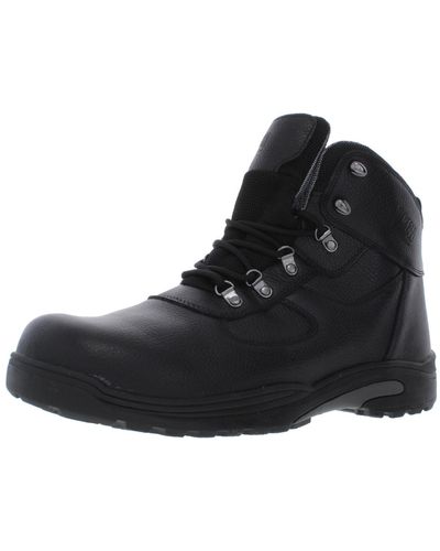 Drew Rockford Leather Waterproof Work Boots - Black