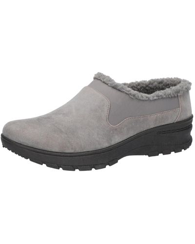 Easy Street Duluth Faux Fur Slip On Casual And Fashion Sneakers - Gray