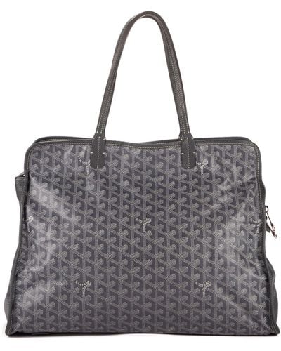 Goyard Personalised Hardy GM Canvas Leather Tote and Dog Bag at