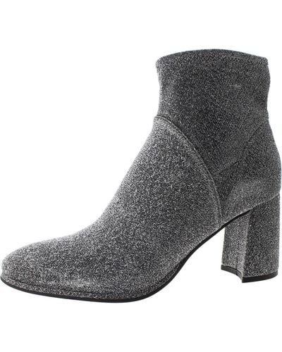 Marc Fisher Dyvine Faux Suede Covered Heel Ankle Boots - Gray