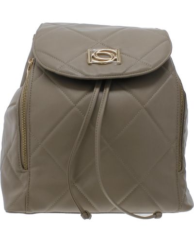 Bebe Gio Faux Leather Quilted Backpack - Green