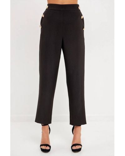Endless Rose Keep It Classic High Waisted Pants - Black