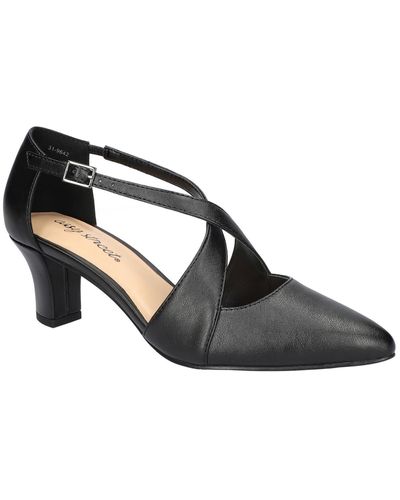 Easy Street Elegance Faux Leather Pointed Toe Pumps - Black