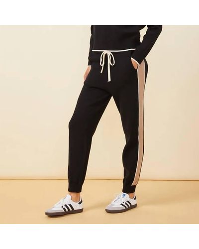 Monrow jogger Contrast Stripe - Black