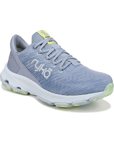 Ryka Devo X Plus Lace-up Mesh Running & Training Shoes - Blue