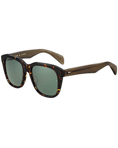 Rag & Bone Rnb5001/s (matte Havana/green) Fashion Sunglasses - Black