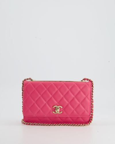 Chanel Hot Quilted Trendy Wallet On Chain Bag - Pink