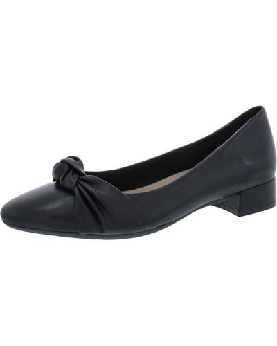 Easy Spirit Caster Suede Pointed Toe Dress Shoes - Black