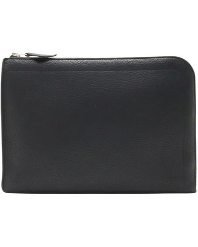 Hermès Pochette Leather Clutch Bag (pre-owned) - Black