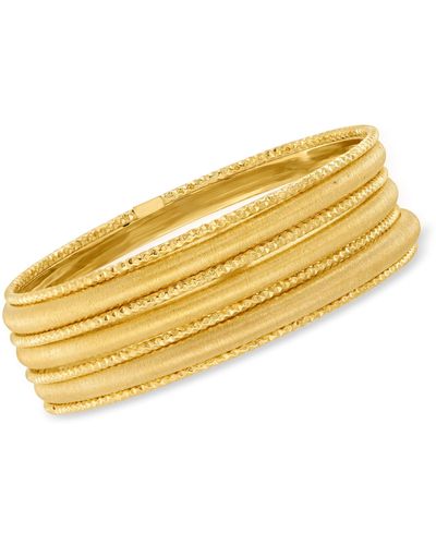 Ross-Simons Italian 18kt Gold Over Sterling Silver Jewelry Set: 7 Bangle Bracelets - Yellow