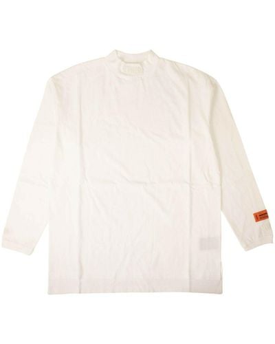 Heron Preston White Logo Turtleneck Long Sleeve T-shirt