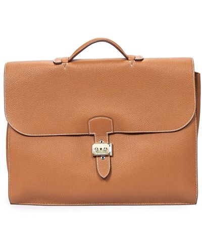Hermès Sac A Depeches Briefcase 41 - Brown
