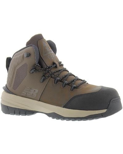 New Balance 989v1 Leather Slip Resistant Work Boots - Brown