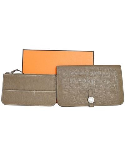 Hermès Dogon Leather Wallet (pre-owned) - Gray