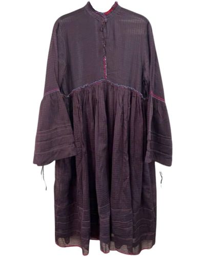 Injiri Bell Sleeve Dress - Purple