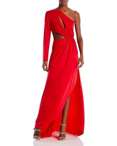Yaura Salewa Cut-out Maxi Evening Dress - Red