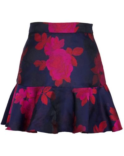 Lucy Paris Lotus Mini Skirt - Red