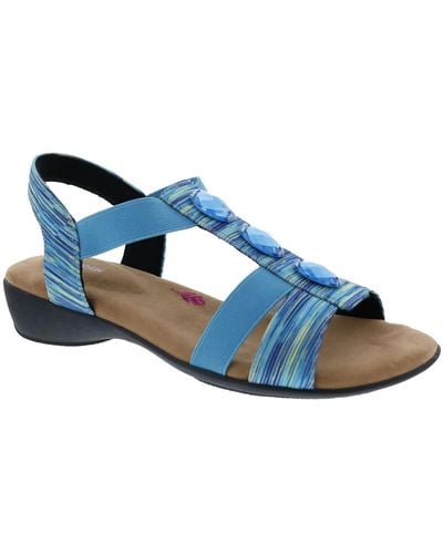 Ros Hommerson Mackenzie Embellished Slip On Slingback Sandals - Blue