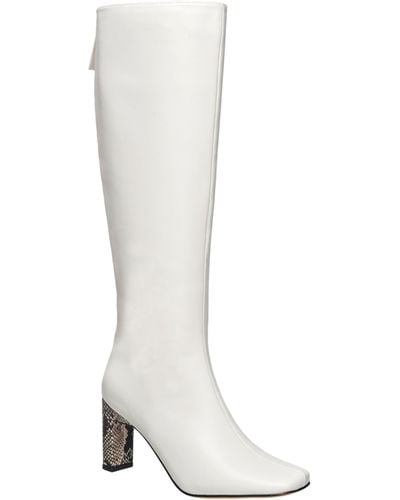 French Connection Liv Back Zip Boot - White