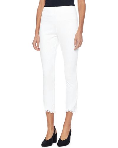 Lyssé Fringe Tulip Hem Denim - White