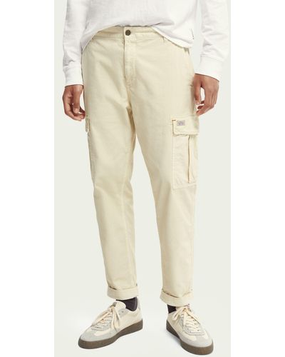 Scotch & Soda Fave Tapered-fit Cargo Pants - Natural