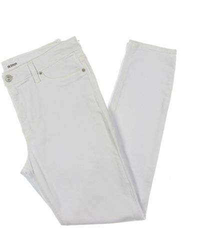 Hudson Jeans Natalie Denim Mid-rise Skinny Jeans - White