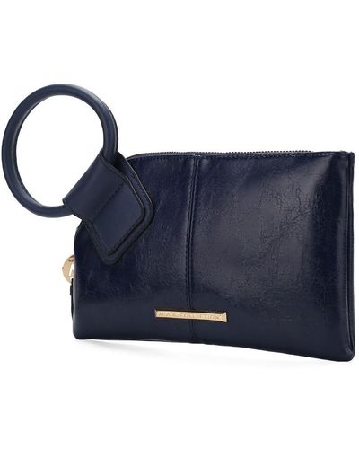 MKF Collection by Mia K Simone Vegan Leather Clutch/wristlet For - Blue