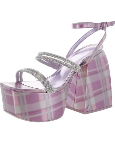 Circus by Sam Edelman Mila Jewel Open Toe Ankle Strap Platform Sandals - Purple