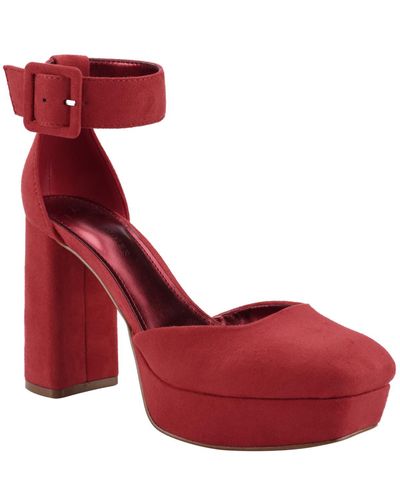 Marc Fisher Naina2 Faux Suede Pumps - Red