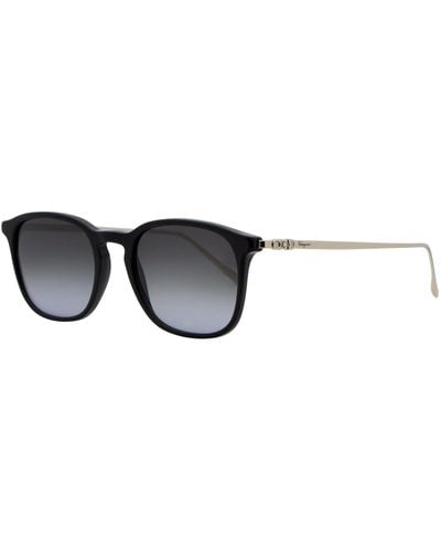 Ferragamo Salvatore Rectangular Sunglasses Sf2846s 001 53mm 2846 - Black