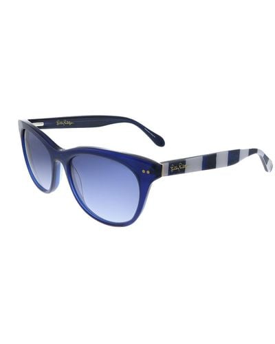 Lilly Pulitzer Lp Miraval Nv Rectangle Sunglasses - Blue