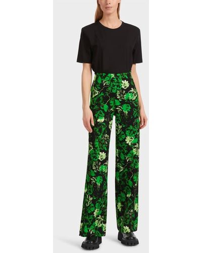 Marc Cain Welkom Floral Design Pant Contrasts Extremes - Green