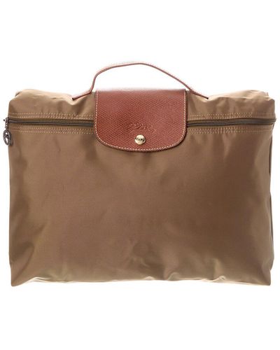 Longchamp Le Pliage Nylon Laptop Bag - Brown