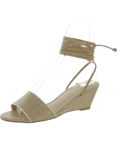 Cult Gaia Open Toe Slip On Wedge Sandals - Natural