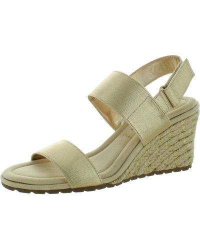 Anne Klein Silvy Comfort Insole Manmade Wedge Sandals - Green