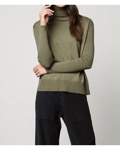 Velvet By Graham & Spencer Turtleneck Sweater In Olive - Green