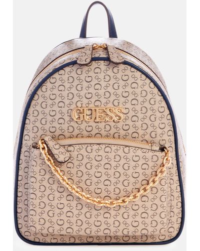 Guess Factory Creswell Logo Backpack - Natural